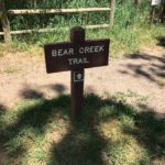 Sign marking the beginning of the bear creek trail