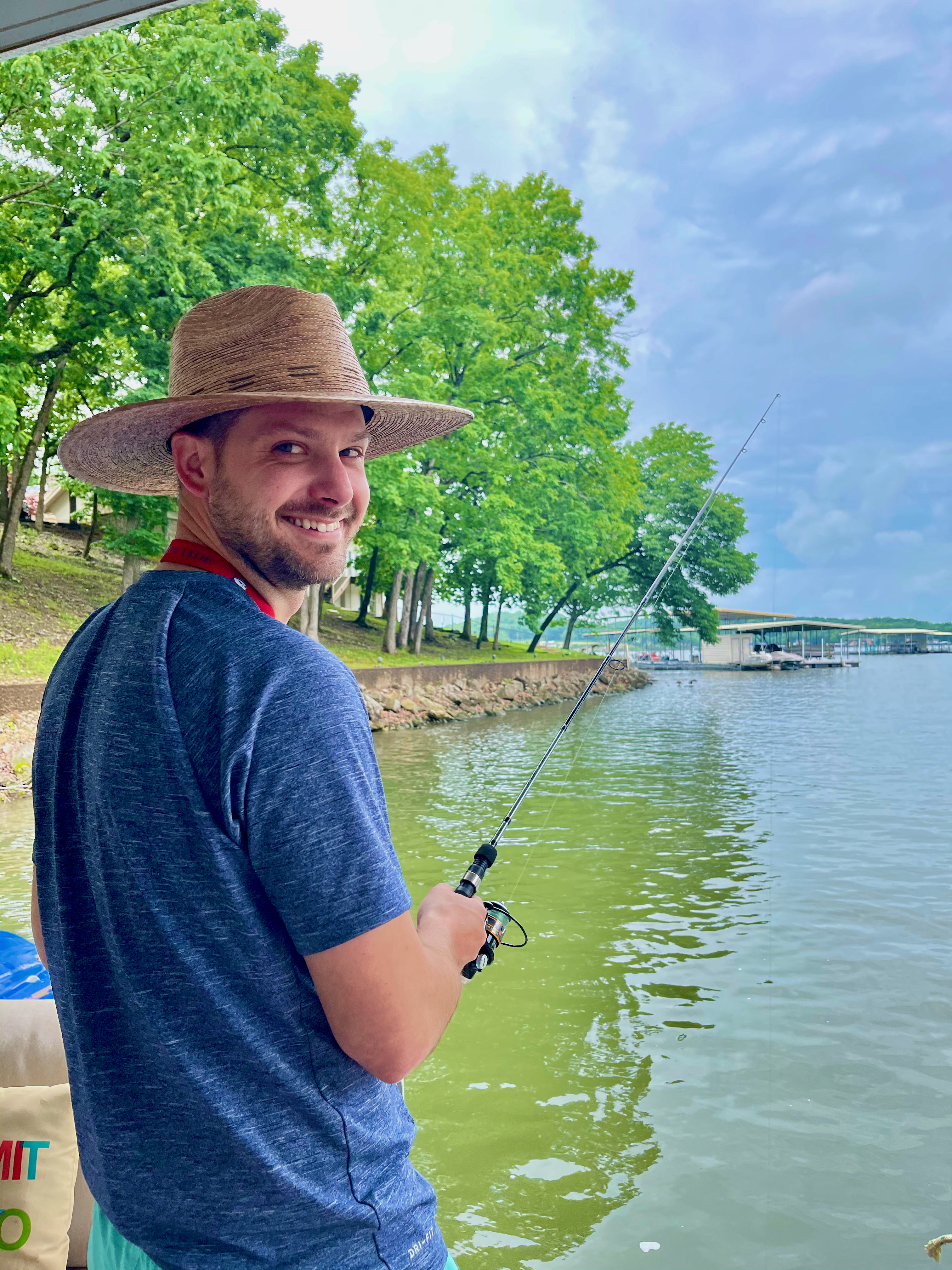Sean fishing at Lake of the Ozarks Missouri